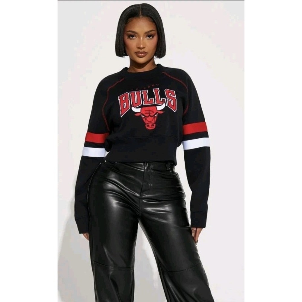 New Ultra GAME Chicago Bulls House NBA Black Sweatshirt Hoodie Woman XS Ball